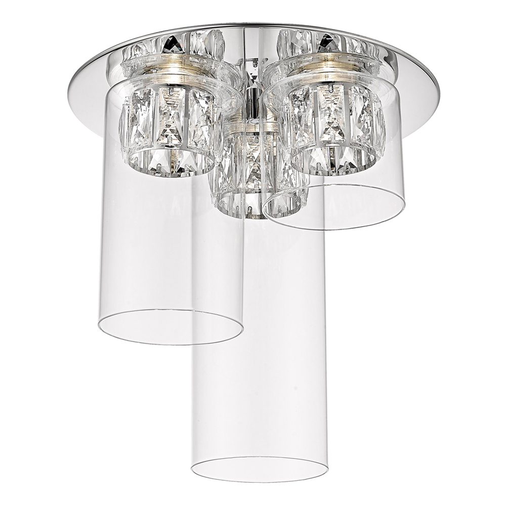 Lampa sufitowa Isauras x3 srebrna średnica 33 cm - zdjęcie 1