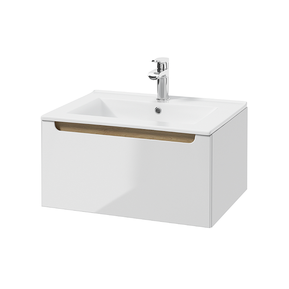 Szafka pod umywalkę Saeli wisząca z szufladą i umywalką 30x60 cm - zdjęcie 1