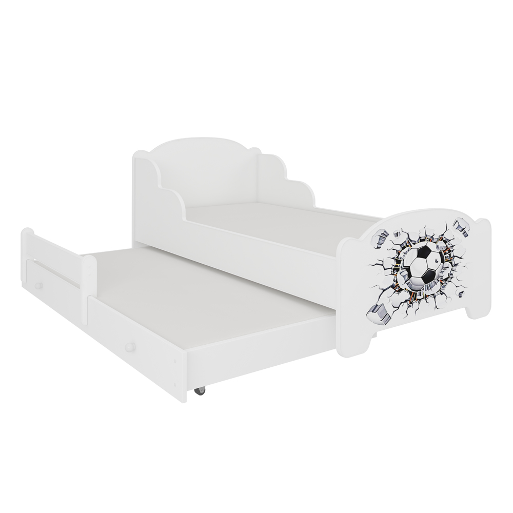 Łóżko dzieciece podwójne Mehir 160x80 cm Piłka Nożna - zdjęcie 1