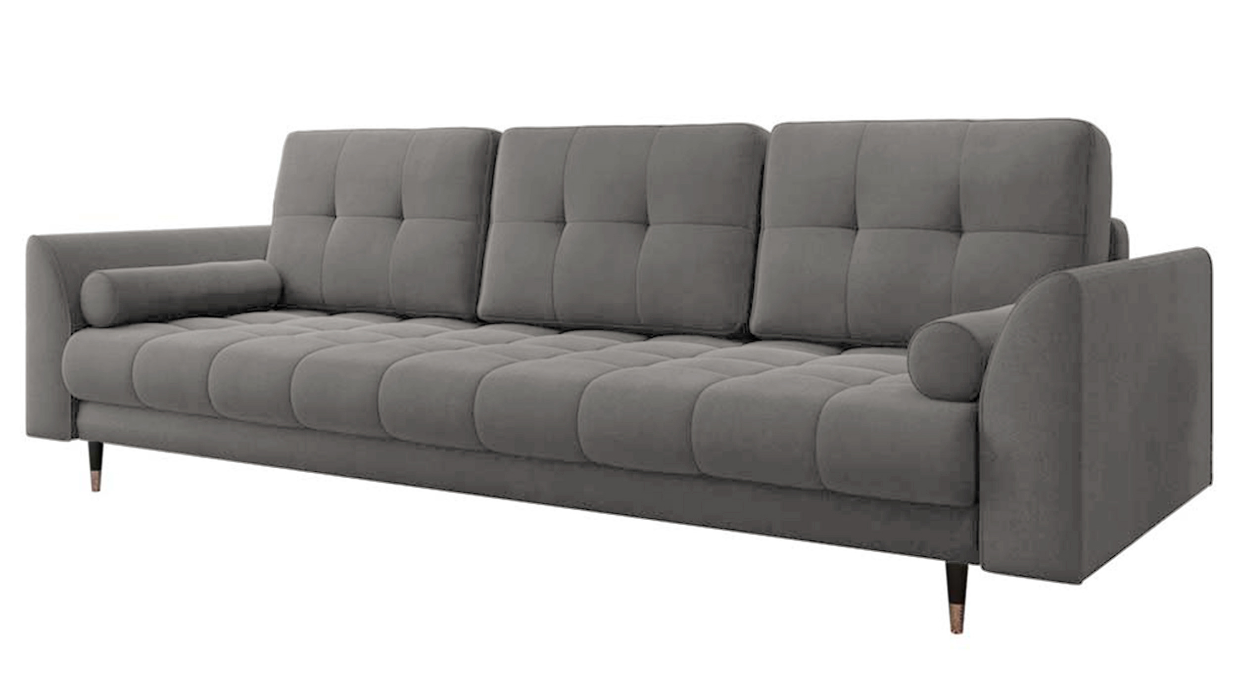 Kanapa rozkładana trzyosobowa Agriano z pojemnikiem grafitowa - zdjęcie 1