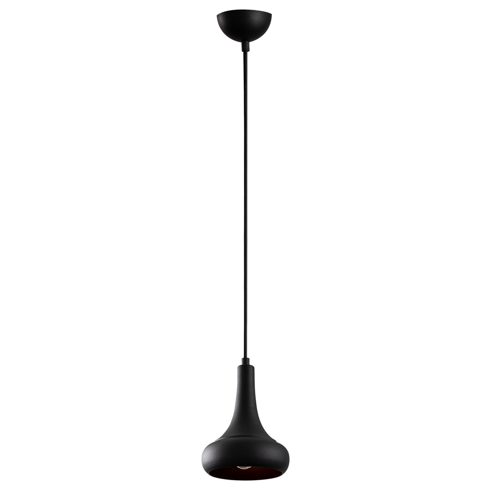 Lampa wisząca Staice nowoczesna średnica 16 cm czarna - zdjęcie 1