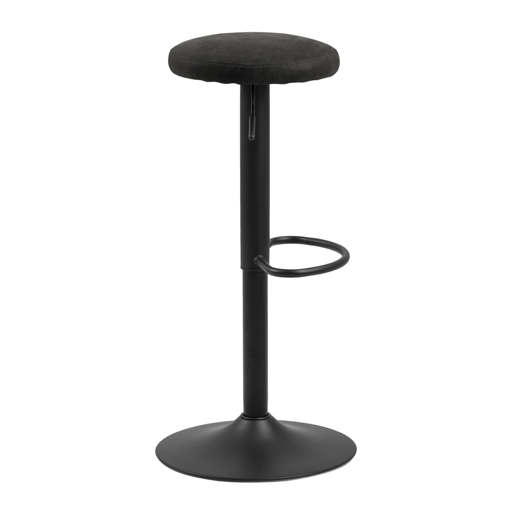 Hoker tapicerowany Afaren antracytowy welur na czarnej nodze - zdjęcie 1