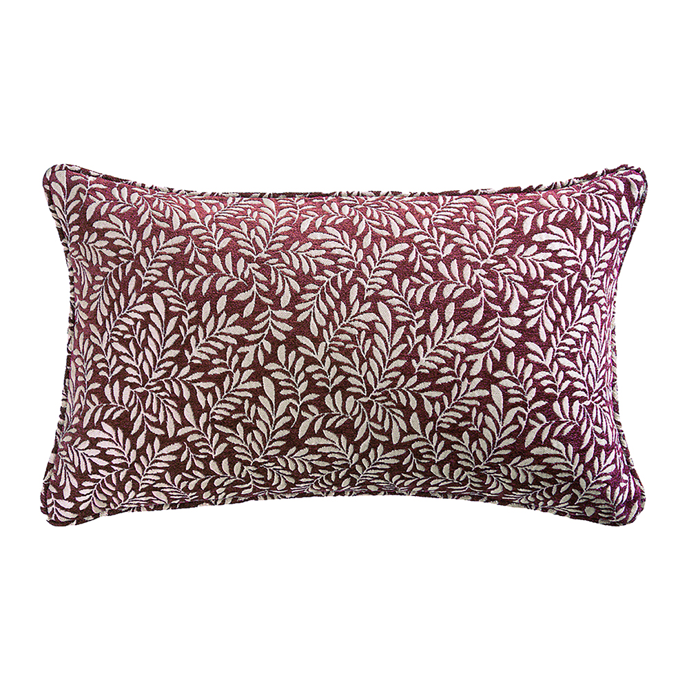 Poduszka dekoracyjna Fybbion 30x50 cm burgundowa z wzorem - zdjęcie 1
