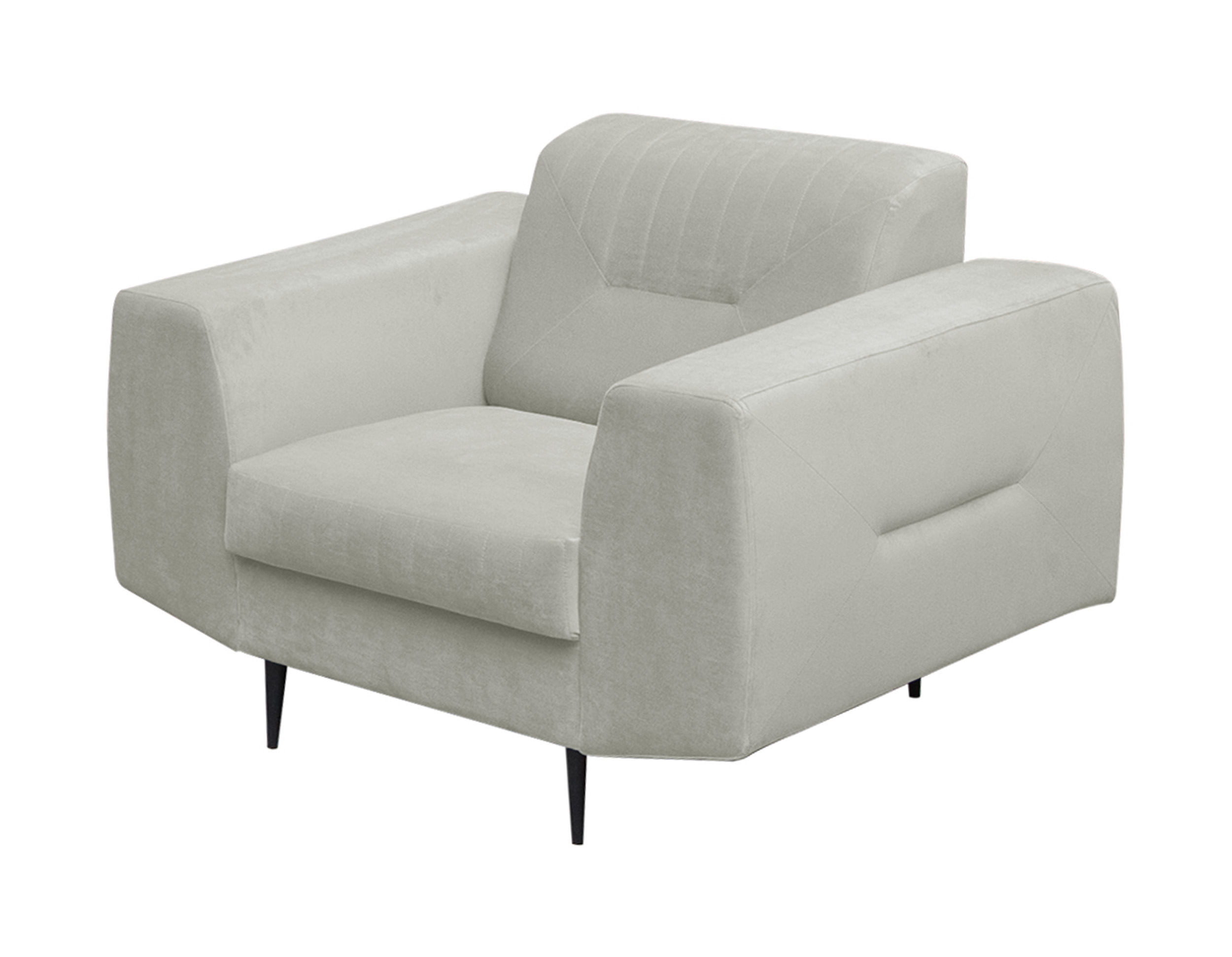 Fotel kubełkowy Carelle jasnoszary w tkaninie hydrofobowej welur  - zdjęcie 1