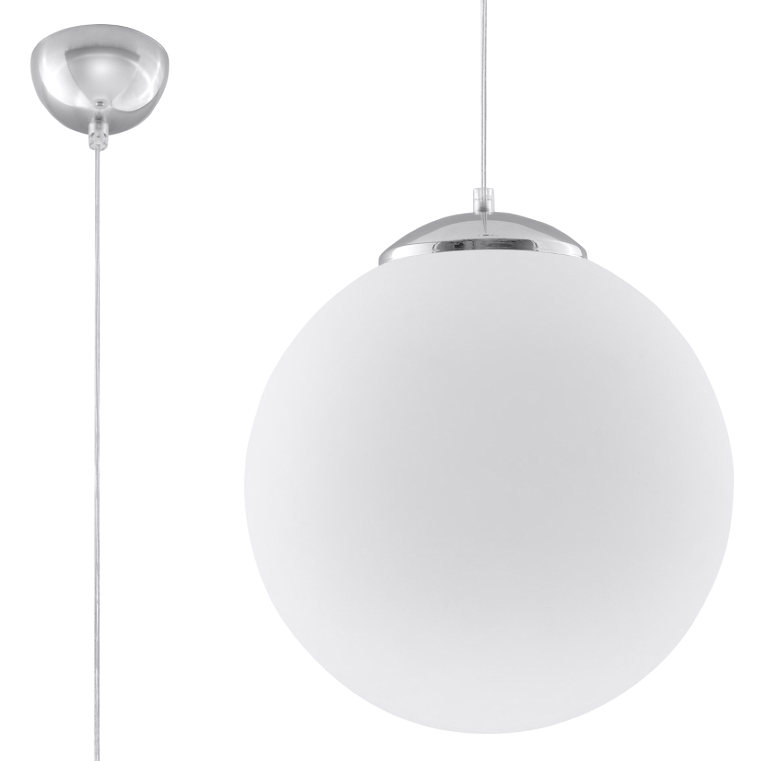 Lampa wisząca Blowly średnica 40 cm chromowana - zdjęcie 1