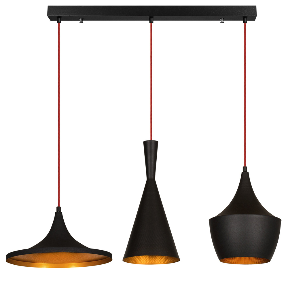 Żyrandol Palmares x3 czarny - zdjęcie 1