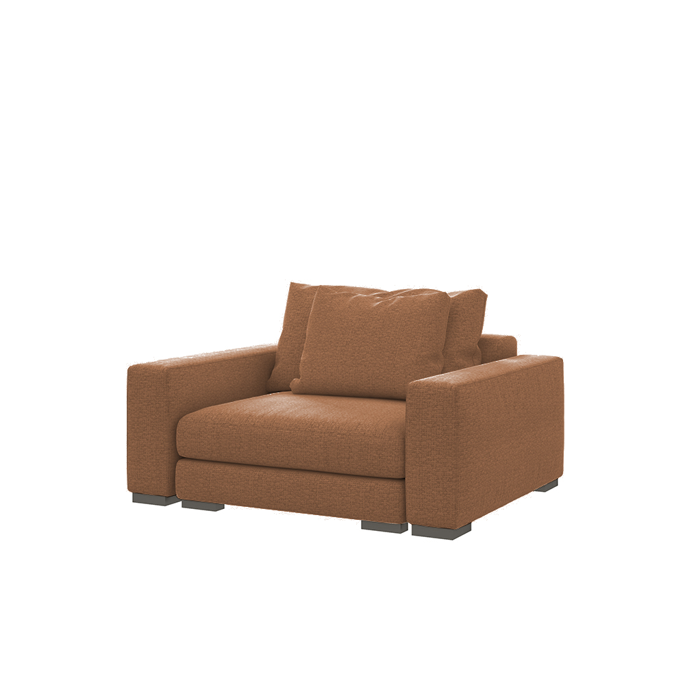 Fotel kubełkowy Mia miedziany w tkaninie łatwoczyszczącej - zdjęcie 1