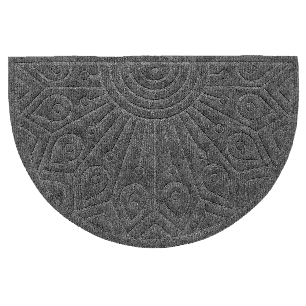 Wycieraczka do butów Jimho z delikatnymi zdobieniami 40x60 cm antracytowa - zdjęcie 1