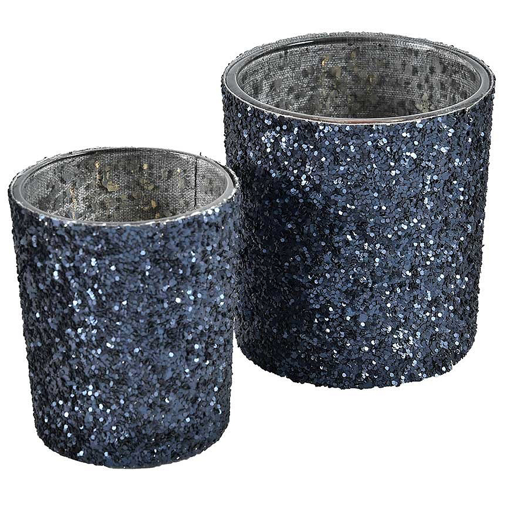 Świecznik Cromnes granatowy - zdjęcie 1