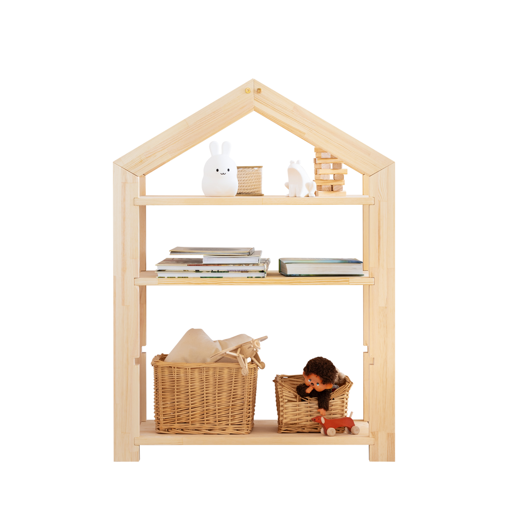 Regał Jafari dziecięcy domek z drewna wysokość 95 cm - zdjęcie 1