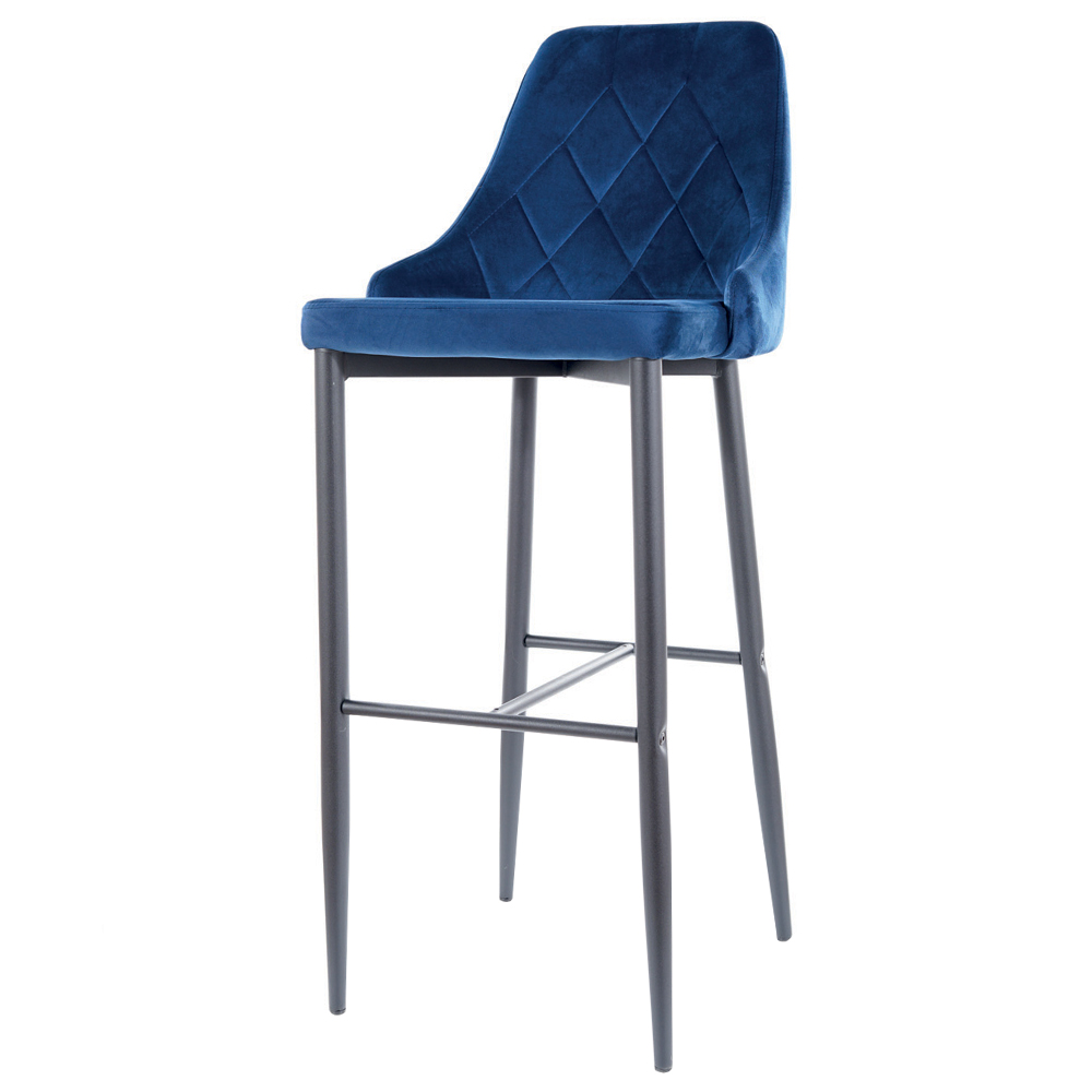 Hoker tapicerowany Visivernal granatowy - zdjęcie 1