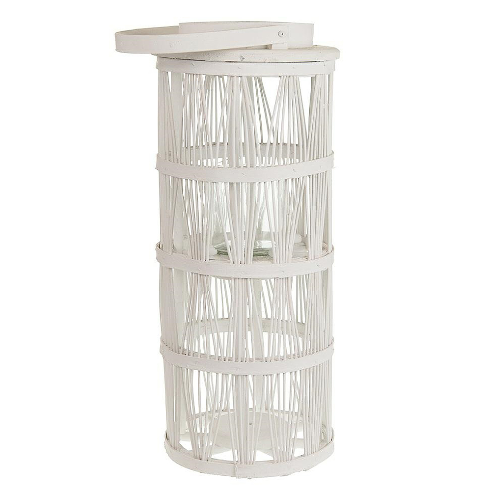 Lampion Alseres wysokość 51 cm biały - zdjęcie 1