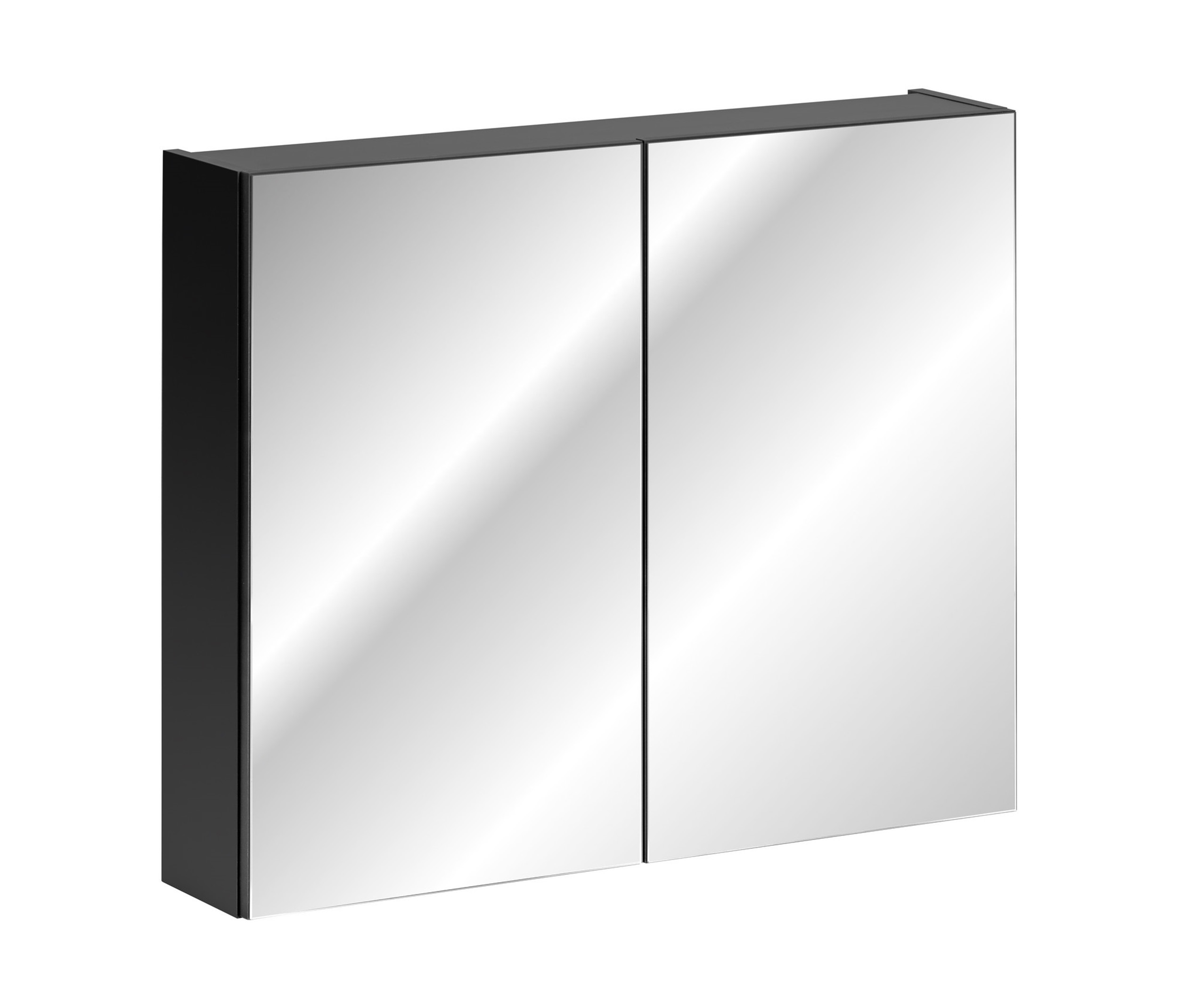 Szafka wisząca Olimmi z lustrem 80 cm czarna - zdjęcie 1