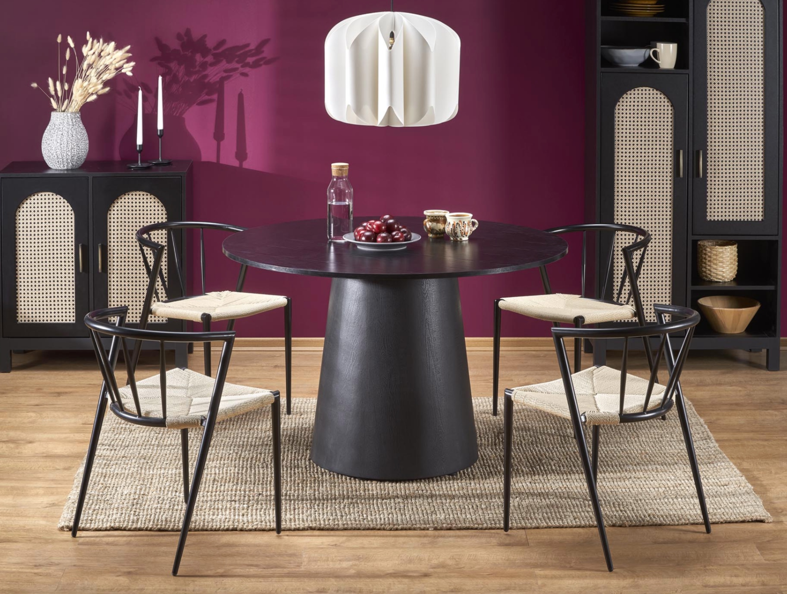 Stół okrągły Chility średnica 120 cm czarny