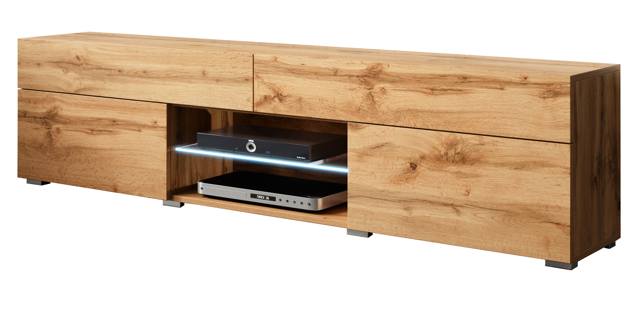 Szafka RTV Bangie 180 cm z szufladami dąb wotan