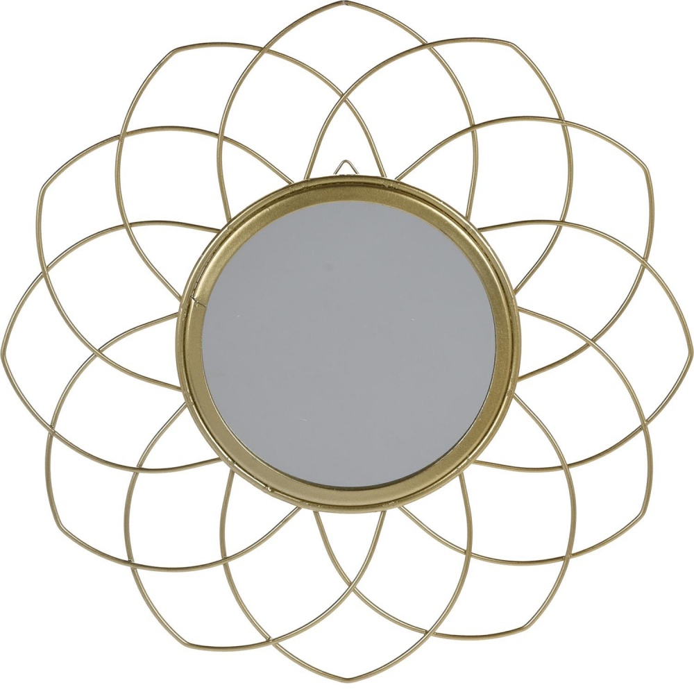 Lustro Flowe złote o średnicy 26 cm - zdjęcie 1