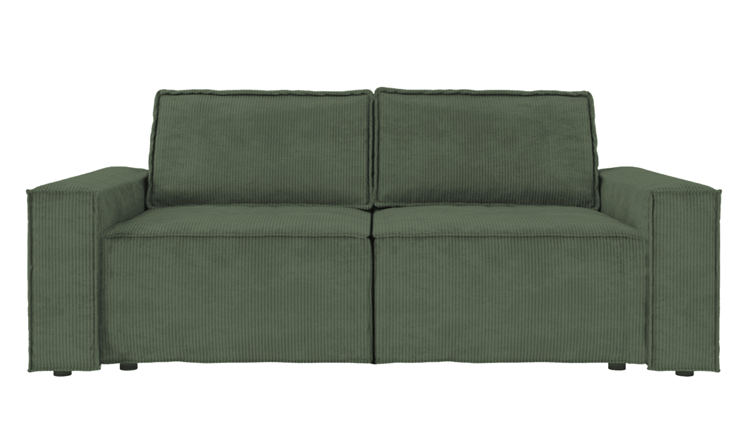Kanapa rozkładana trzyosobowa Copertino zielona sztruks - zdjęcie 3