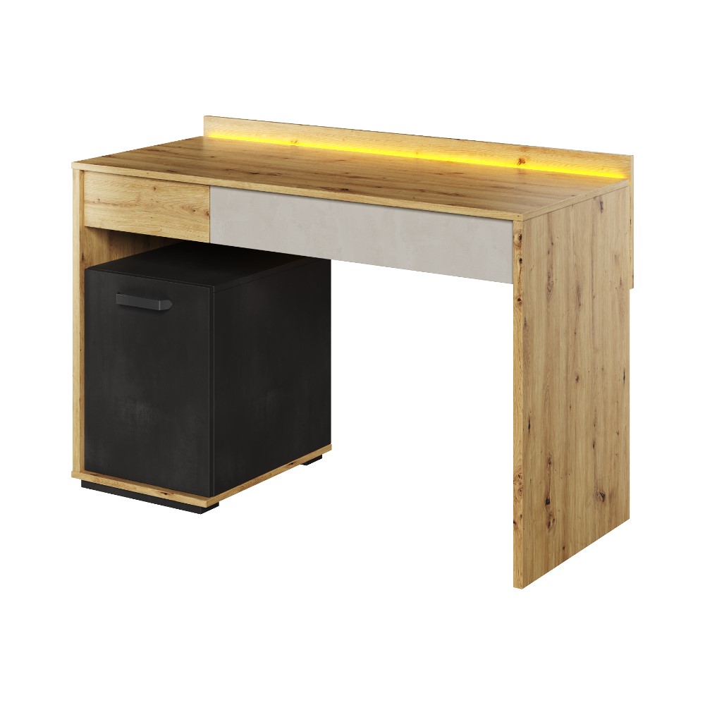 Biurko Qubic 120x53 cm dąb artisan - zdjęcie 1