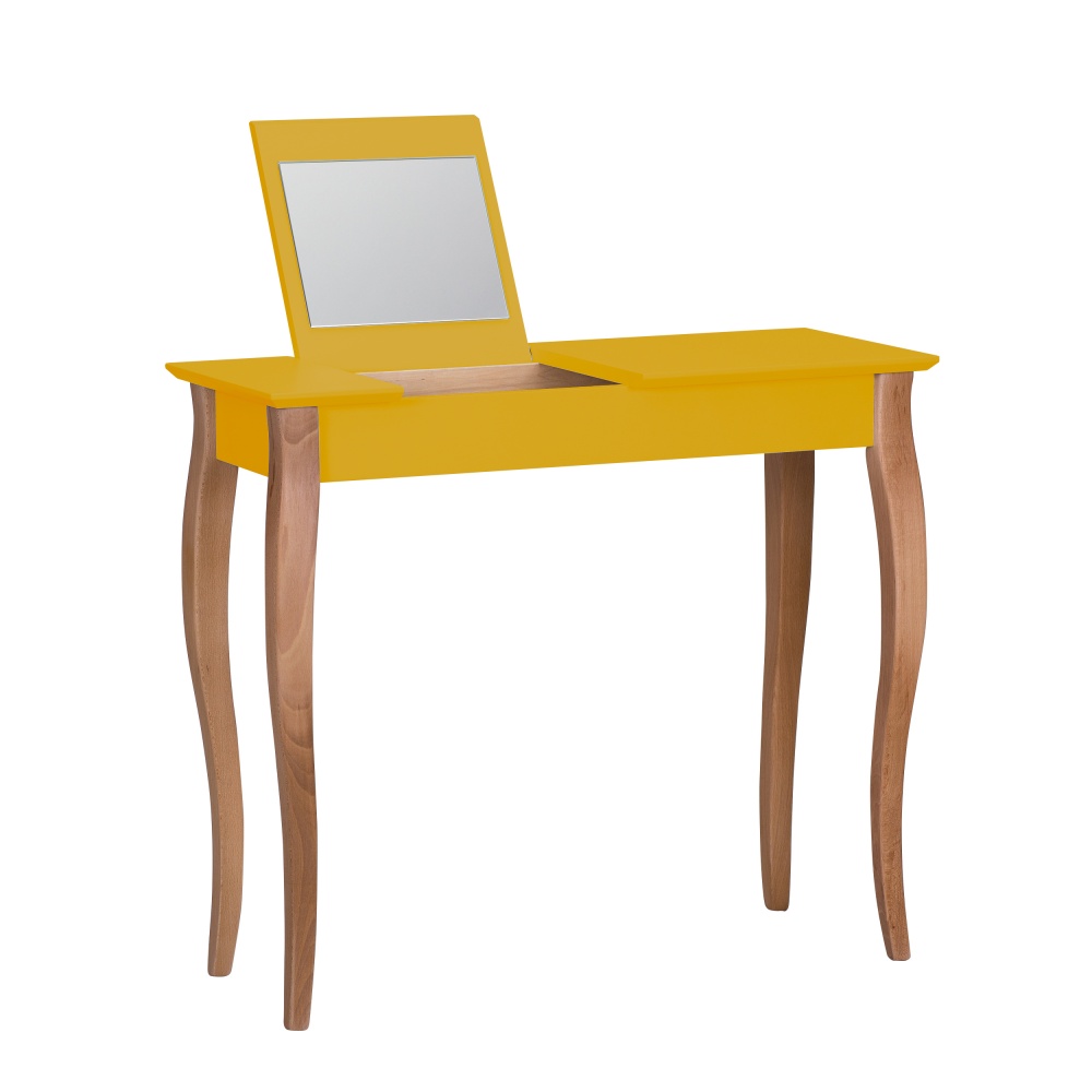 Konsola Lillo 85x35 cm z lusterkiem Żółty - zdjęcie 12