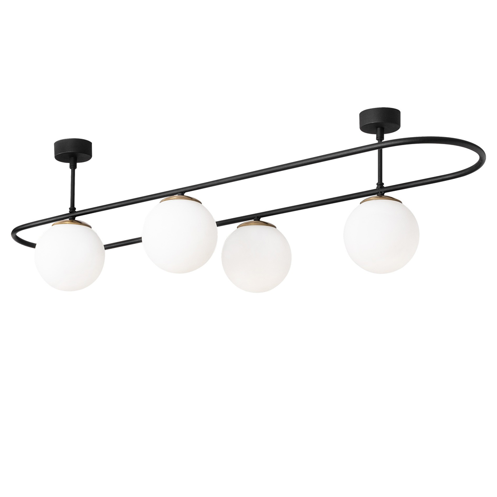 Lampa sufitowa Flawls x4 czarna - zdjęcie 1