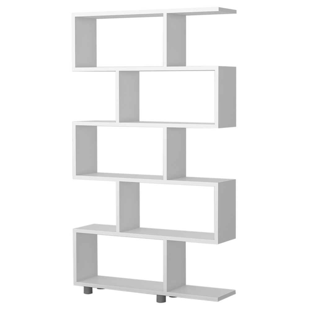 Regał otwarty Alathfar pięciopoziomowy biały - zdjęcie 1