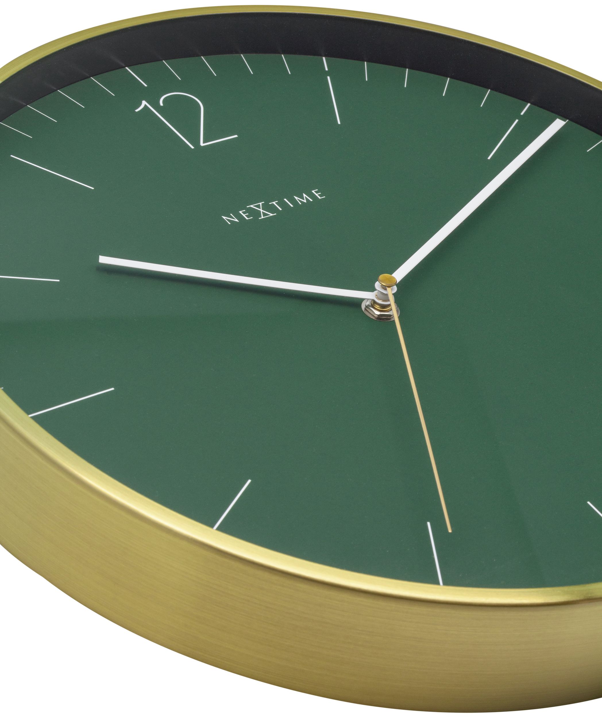 Zegar ścienny Essential 34 cm zielono-złoty