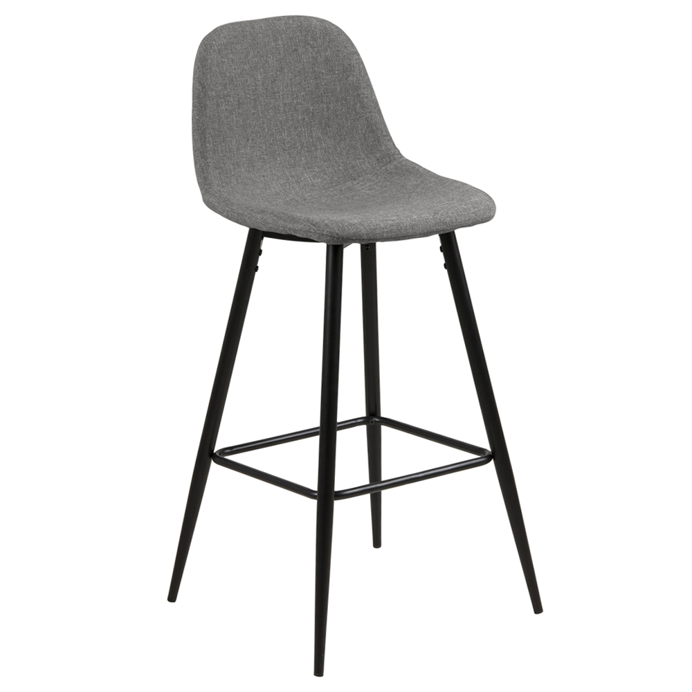 Hoker tapicerowany Zakomo jasnoszara plecionka na czarnej podstawie - zdjęcie 1