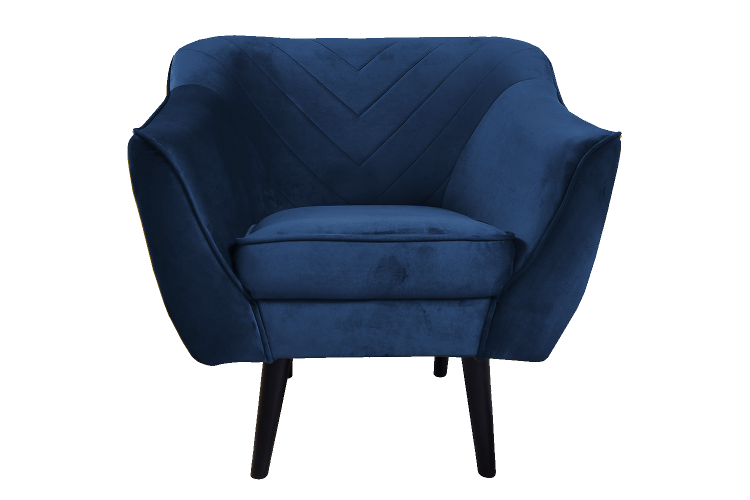 Fotel kubełkowy Voltana granatowy velvet - zdjęcie 1