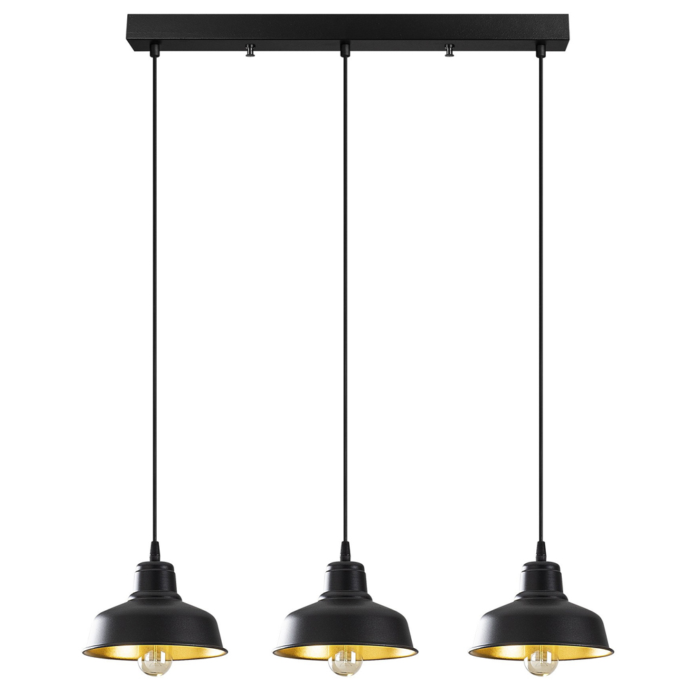 Lampa wisząca Jespma x3 czarna - zdjęcie 1