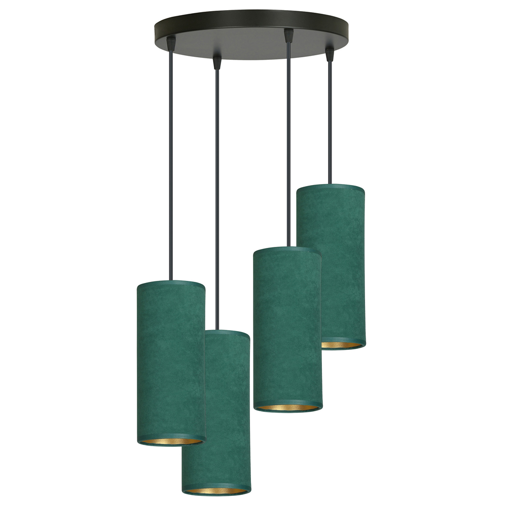 Lampa wisząca Bonett x4 asymetryczna średnica 35 cm zielona - zdjęcie 1