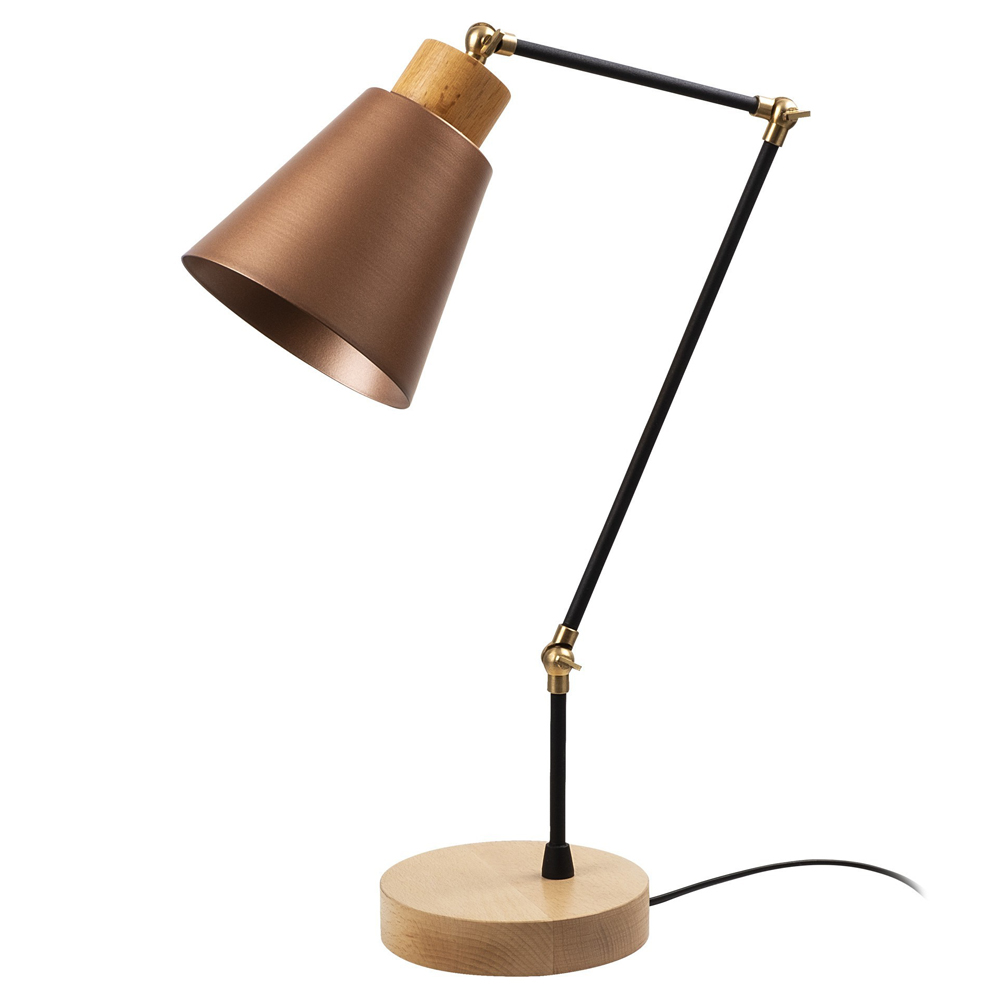 Lampa stołowa Jaspara średnica 14 cm miedziana - zdjęcie 1