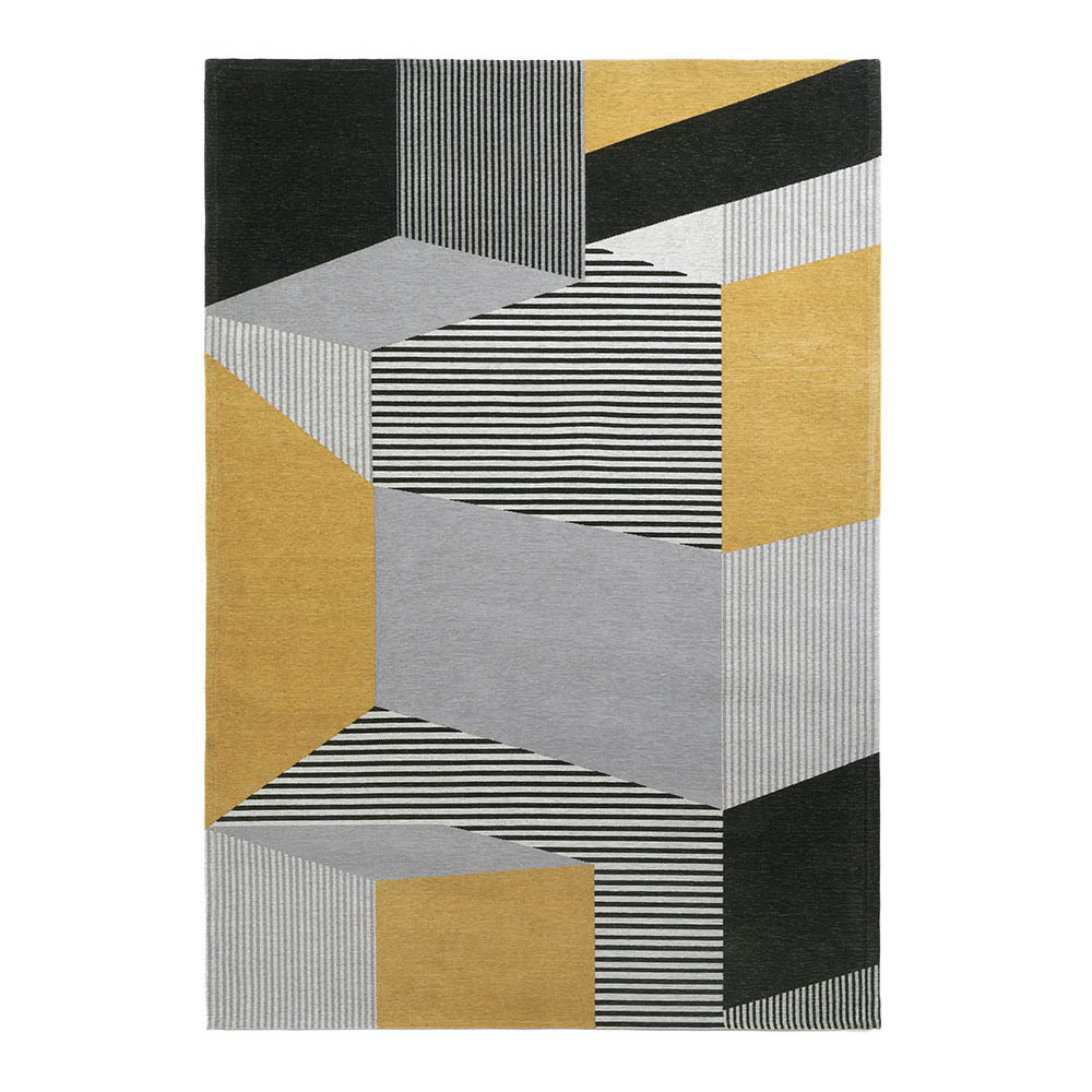 Dywan łatwoczyszczący Heze żółty mozaika  - zdjęcie 1