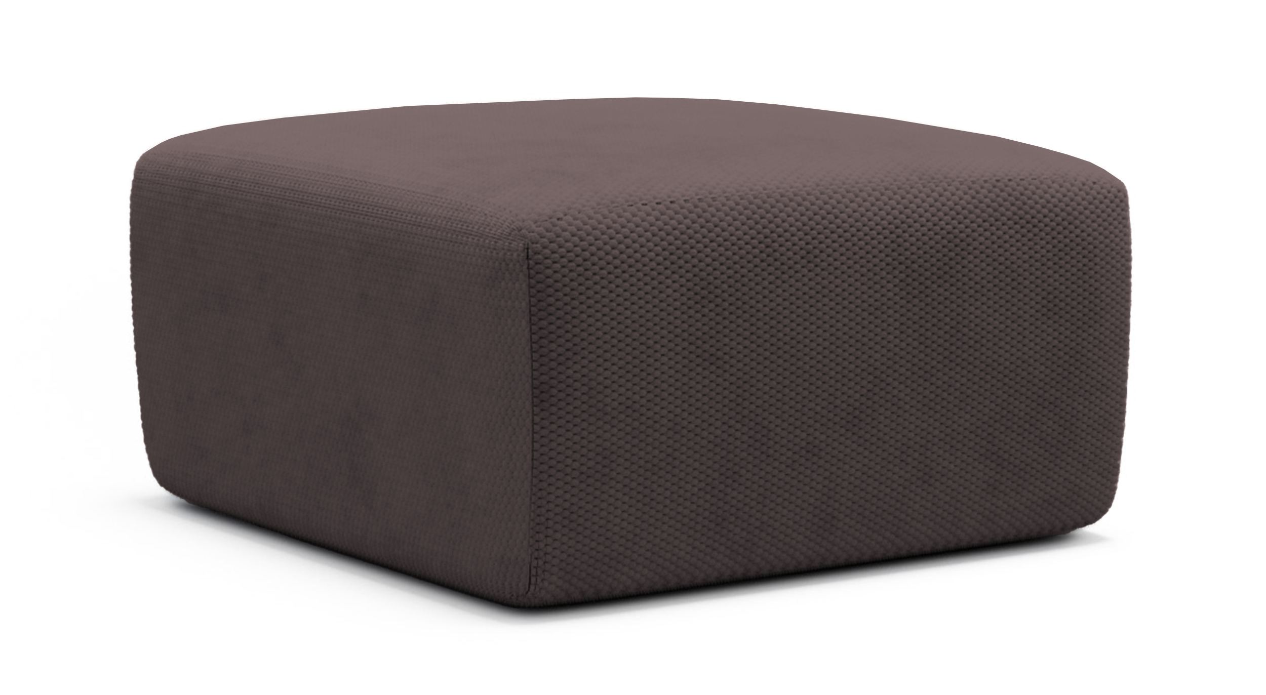 Pufa Terrafino 80x80 cm brązowa w tkaninie hydrofobowej - zdjęcie 1