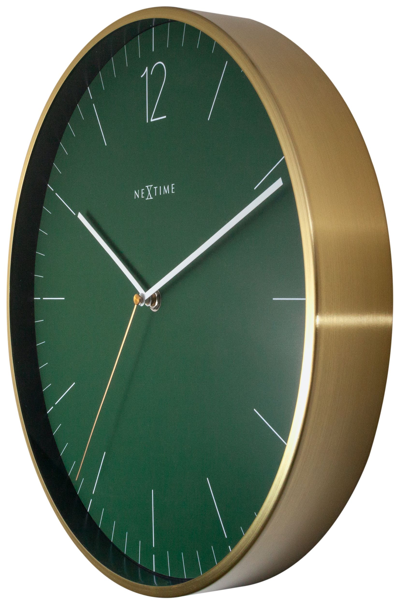 Zegar ścienny Essential 34 cm zielono-złoty