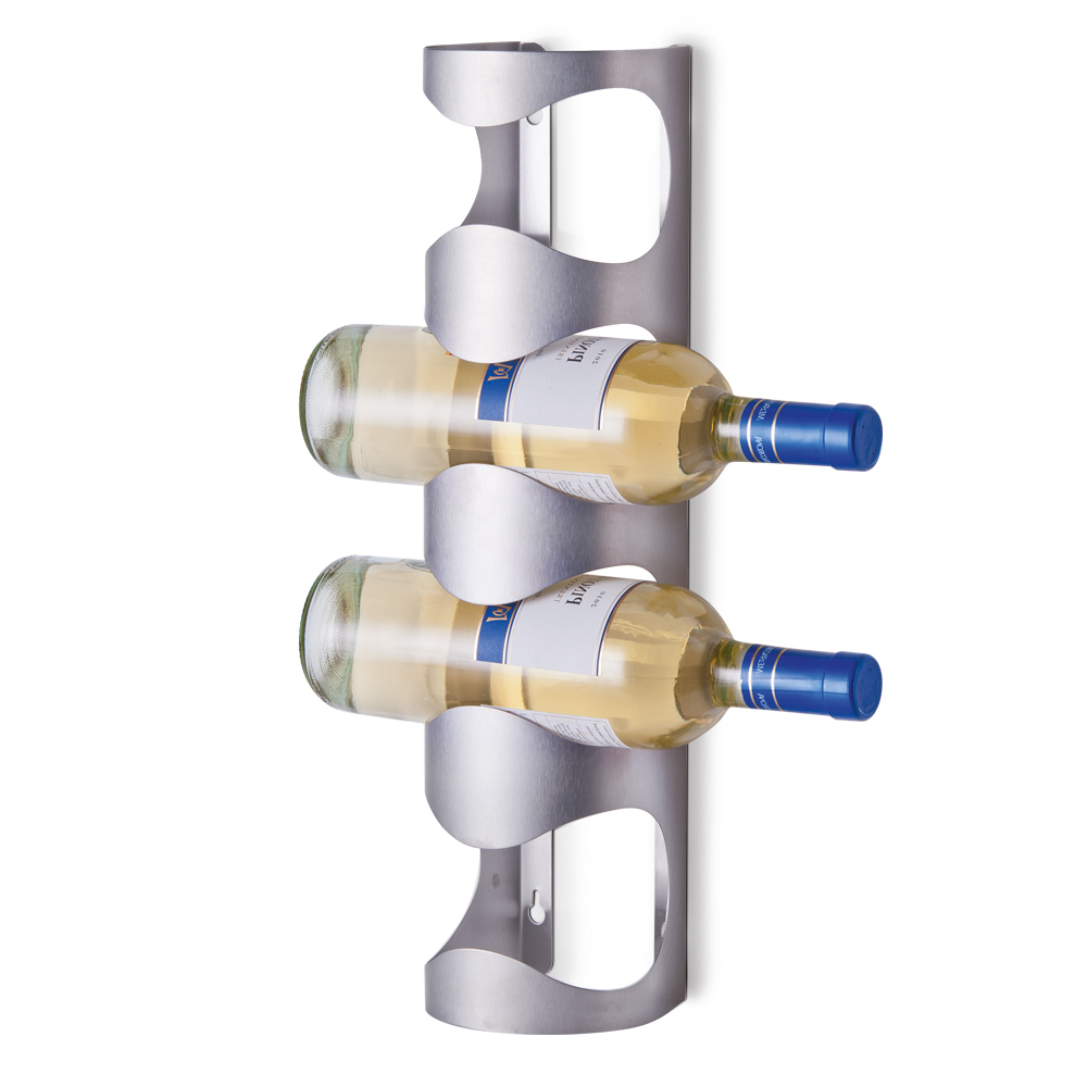 Półka na wino Mevian wisząca ze stali - zdjęcie 1