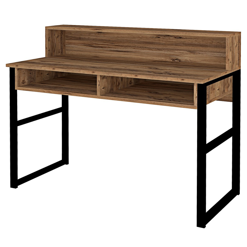 Biurko drewniane Terig 120x55 cm z nadstawką - zdjęcie 1