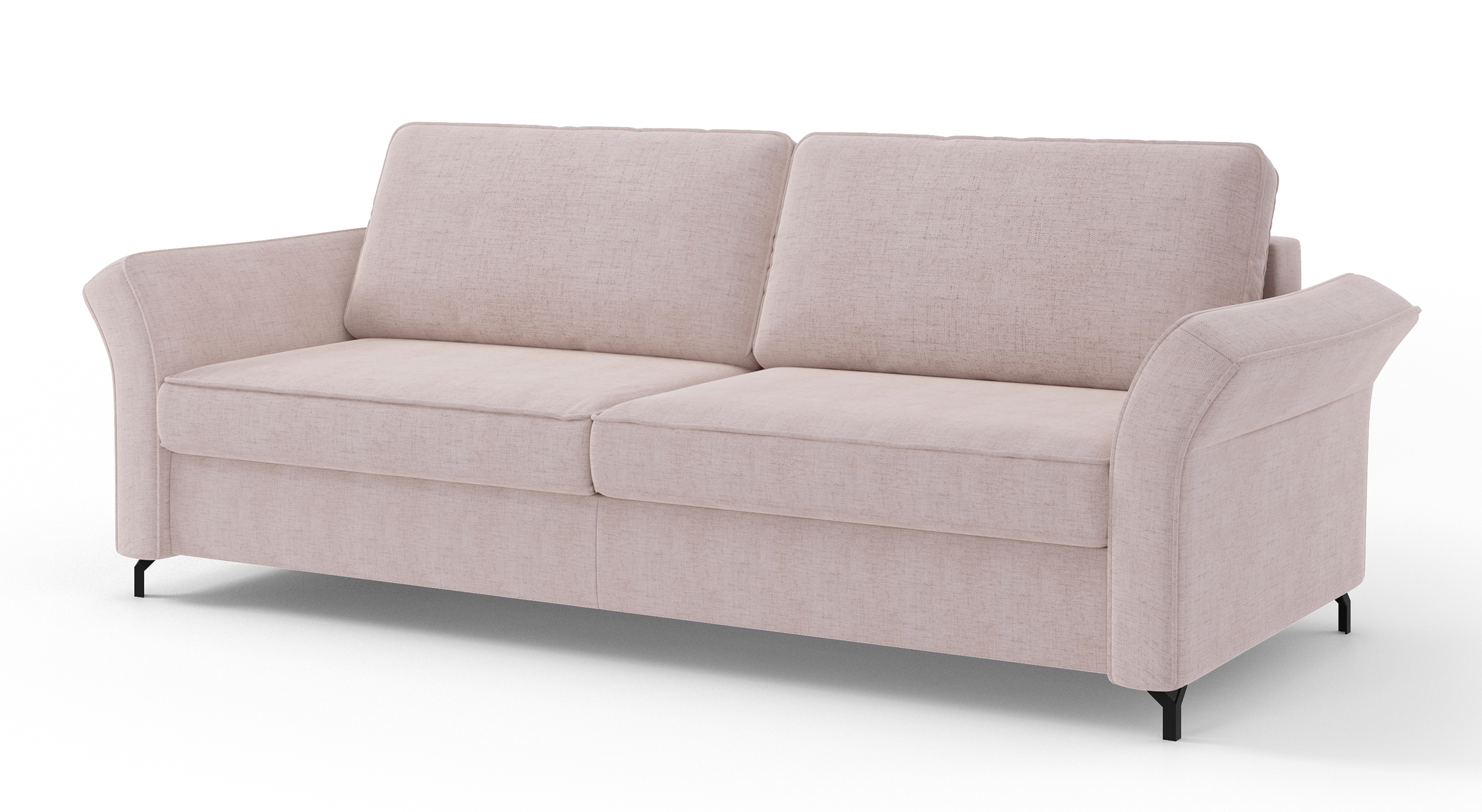 Kanapa rozkładana Meloddie beżowa szenil hydrofobowy - zdjęcie 1