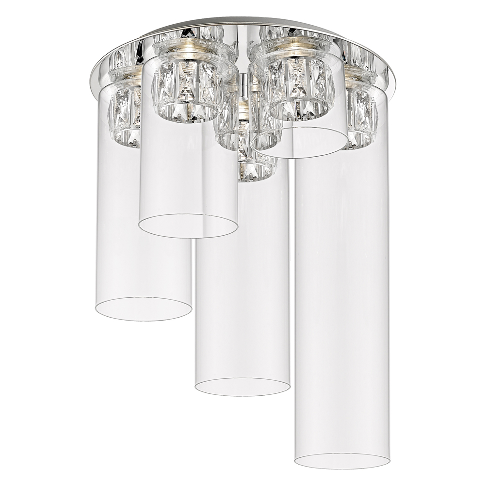 Lampa sufitowa Isauras x5 srebrna średnica 38 cm - zdjęcie 1