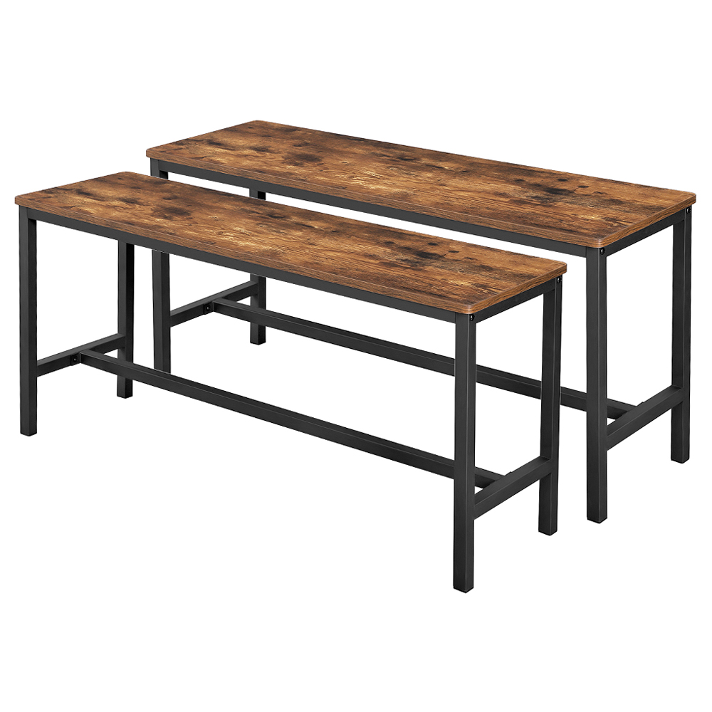 Zestaw dwóch ławek Ramizu 108x33 cm - zdjęcie 1