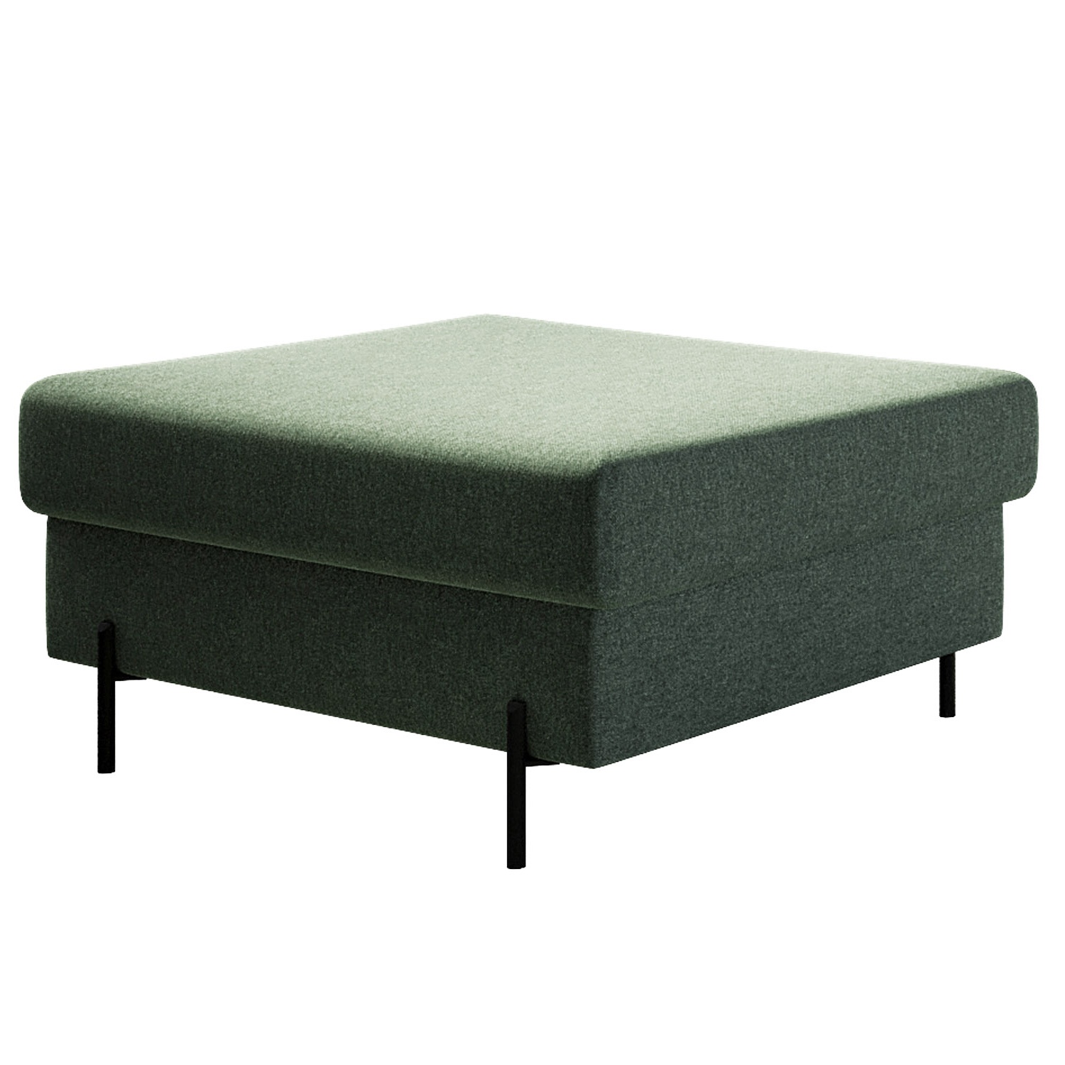 Podnóżek Solferina zielony w tkaninie łatwoczyszczącej - zdjęcie 1