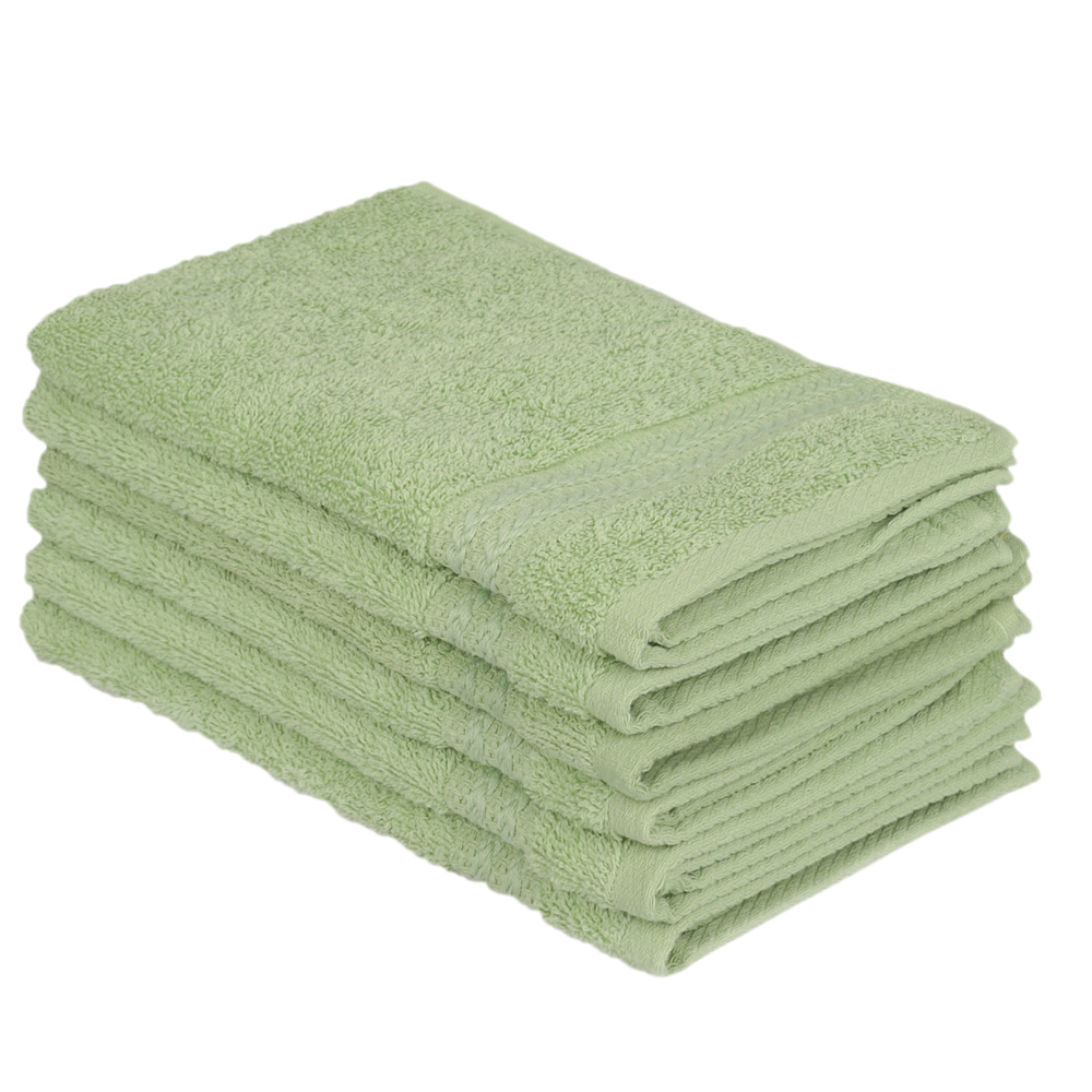 Zestaw sześciu ręczników Bainrow 30/50 cm zielony - zdjęcie 1