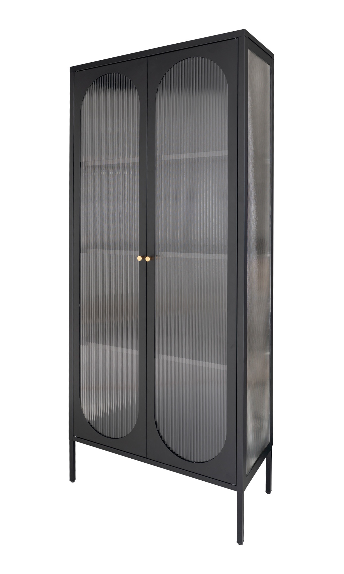 Witryna dwudrzwiowa Nifests 190 cm czarna - zdjęcie 1