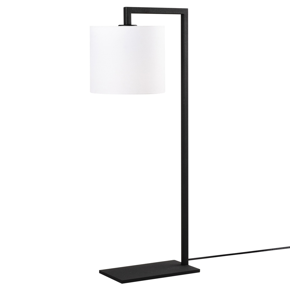 Lampa stołowa Gicanna klasyczna średnica 20 cm biała/czarna - zdjęcie 1