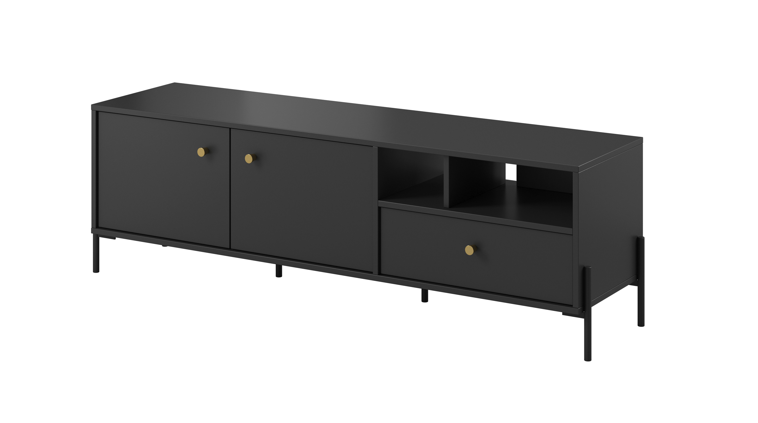 Szafka RTV Alcaria 156 cm antracytowa - zdjęcie 1