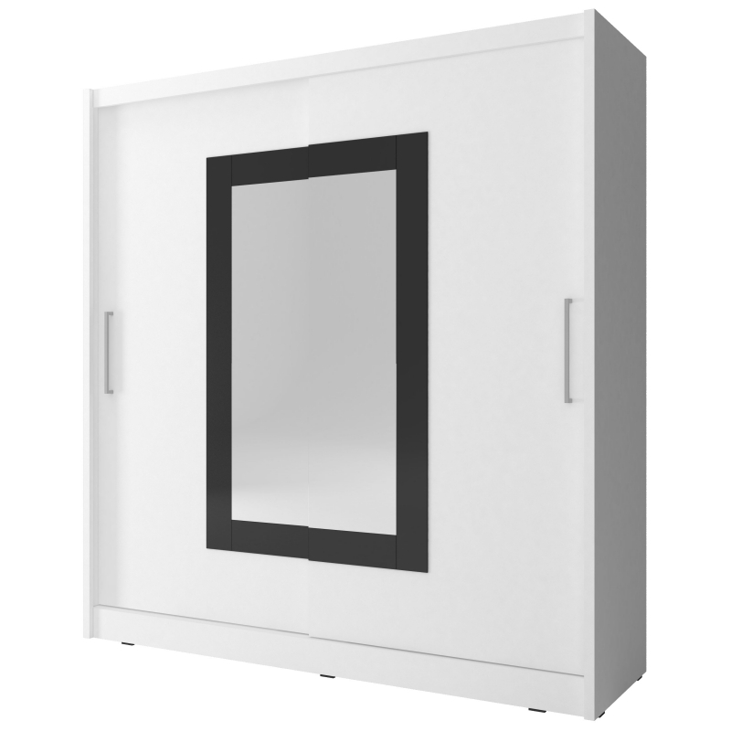 Szafa Ornom z lustrem w czarnej ramie - zdjęcie 1