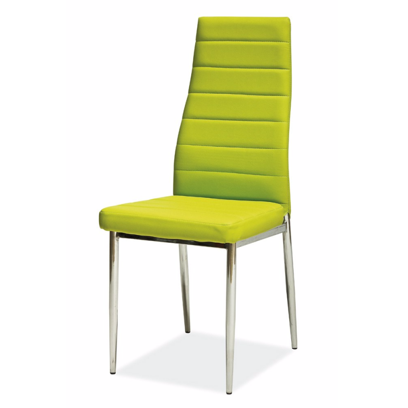 Krzesło tapicerowane Lastad zielone na błyszczącej podstawie