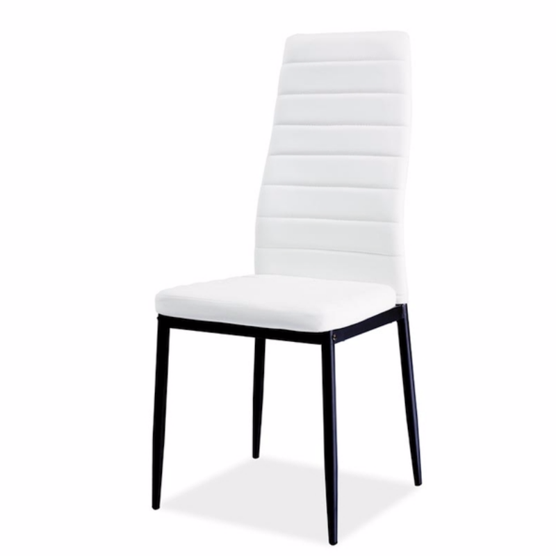 Krzesło tapicerowane Lastad biało - czarne