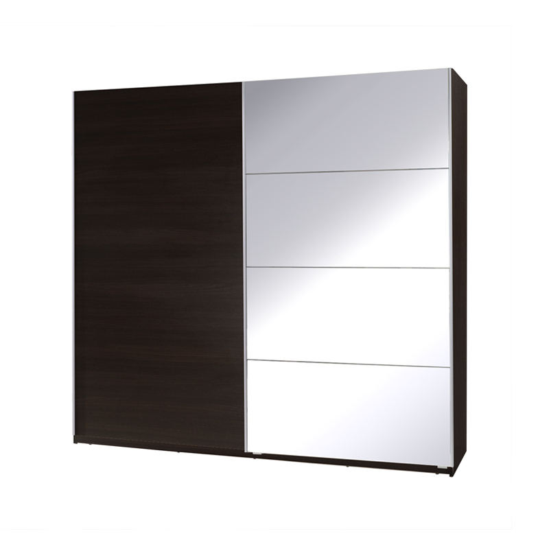 Szafa przesuwna Trabella z lustrem z boku 225 cm Wenge - zdjęcie 3