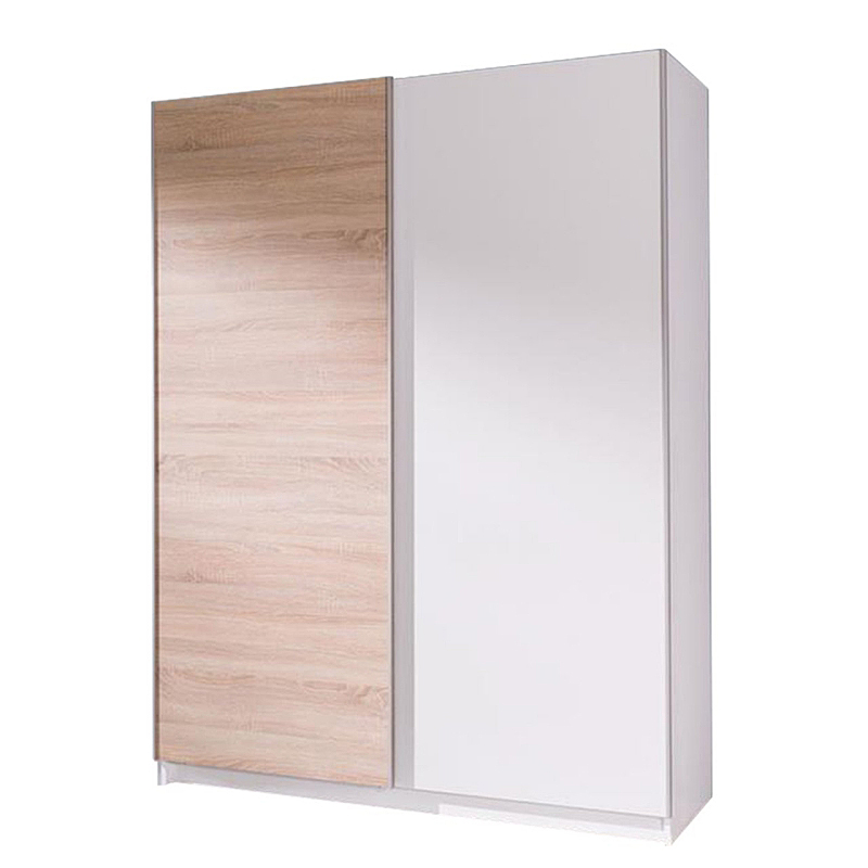 Szafa przesuwna Zaube 150 cm Biały / Dąb sonoma - zdjęcie 2