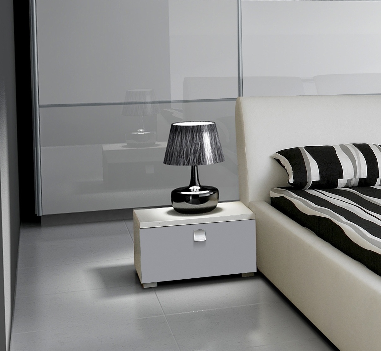 Szafka nocna Valentia Biały  - zdjęcie 2